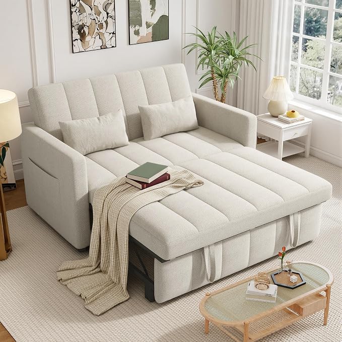 3-in-1 Convertible Loveseat Sofa Bed