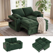 Chenille Loveseat Sleeper Sofa