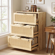 Rattan Lateral Filing Cabinet