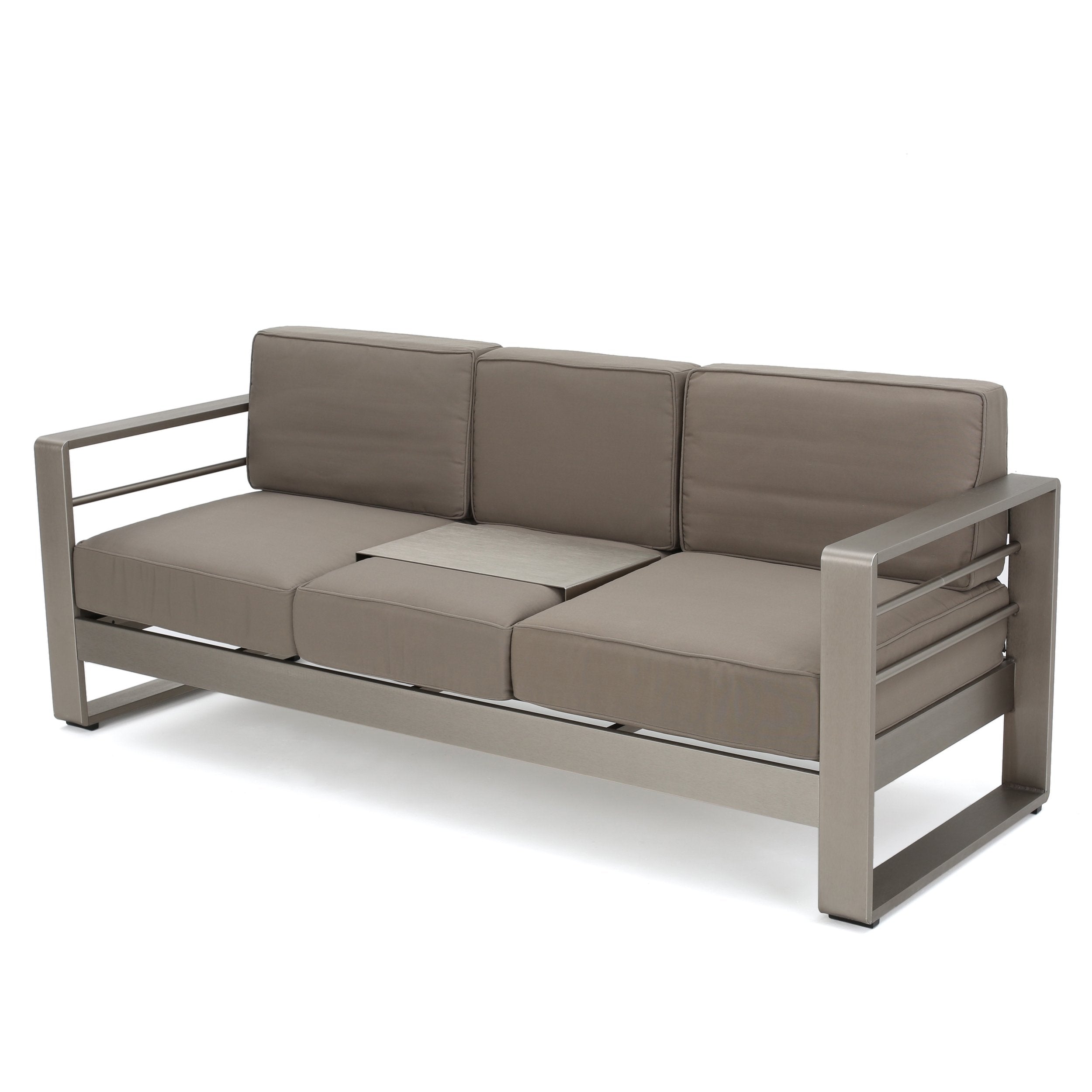 Outdoor Loveseat Sofa with Removable Tray