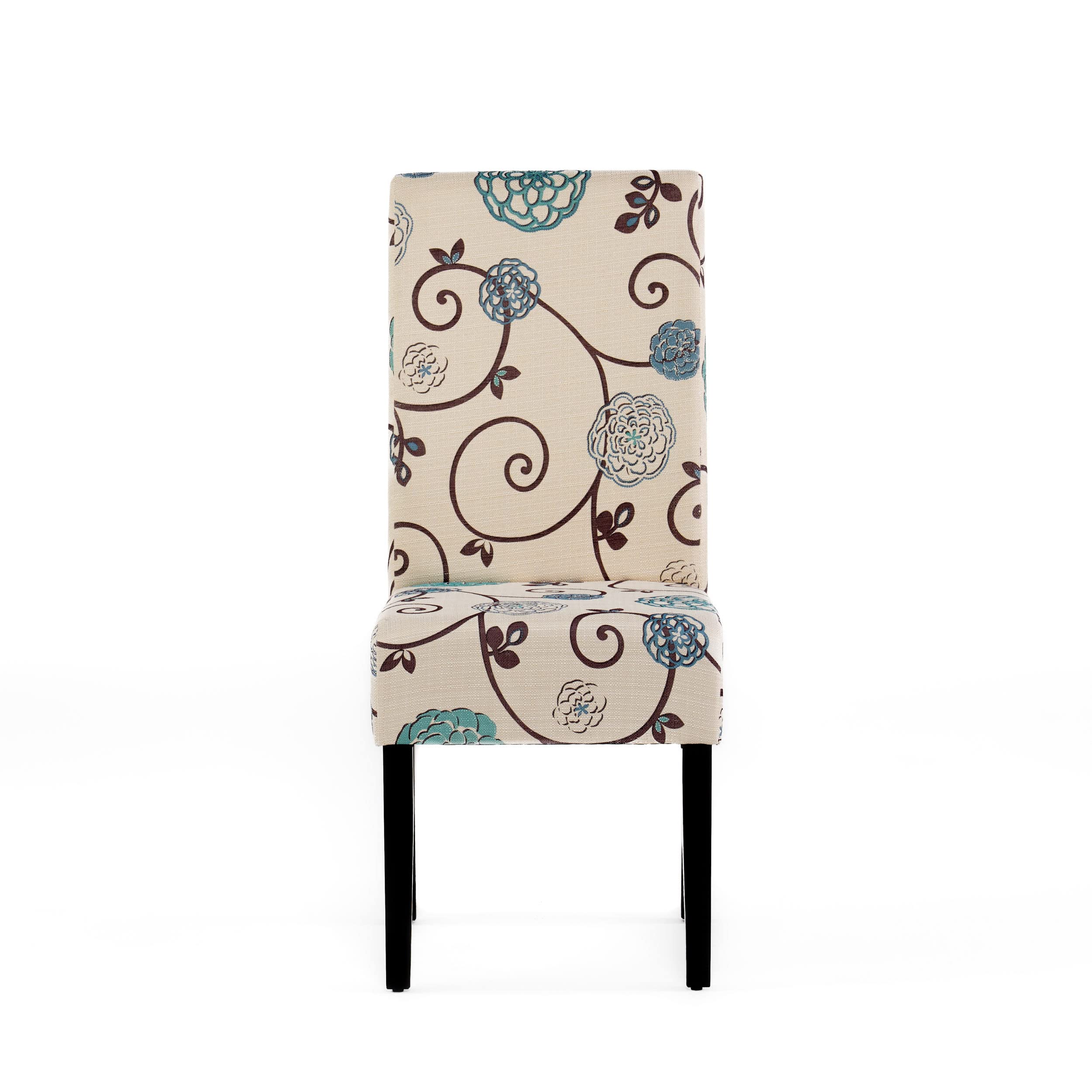 Contemporary Fabric Dining Chairs, Set of 2