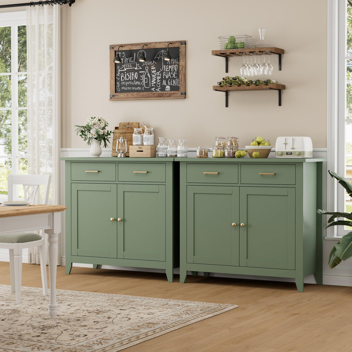 Farmhouse Kitchen Storage Cabinet