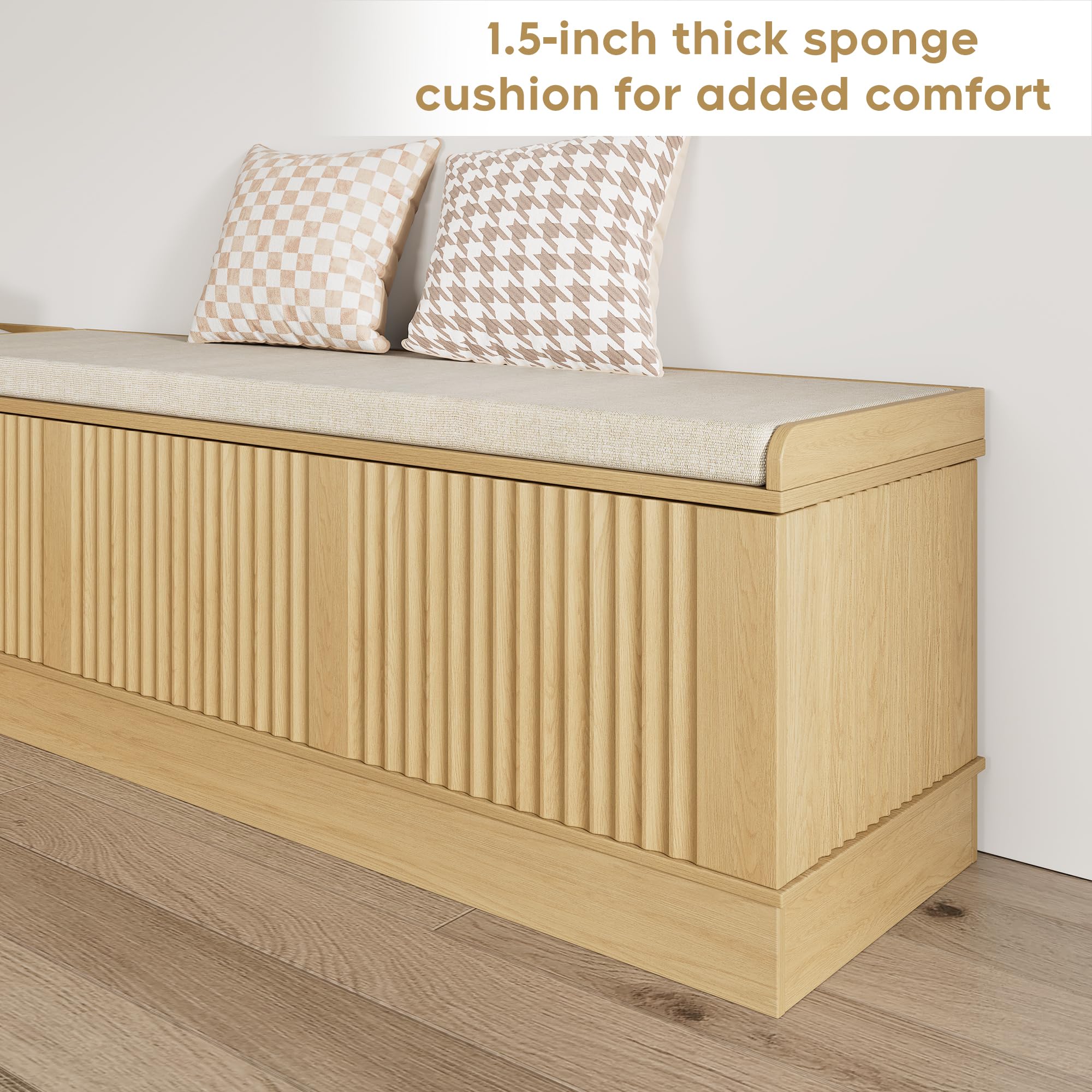 XIAO WEI Corner Dining Table Set, 6-Piece Breakfast Nook Dining Set with Storage Bench and Stools, 47" Banquette Seating for Small Space, Apartment Kitchen & Dining Room, Natural Wood