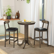 3-Piece Round Pub Table & Bar Stool Set