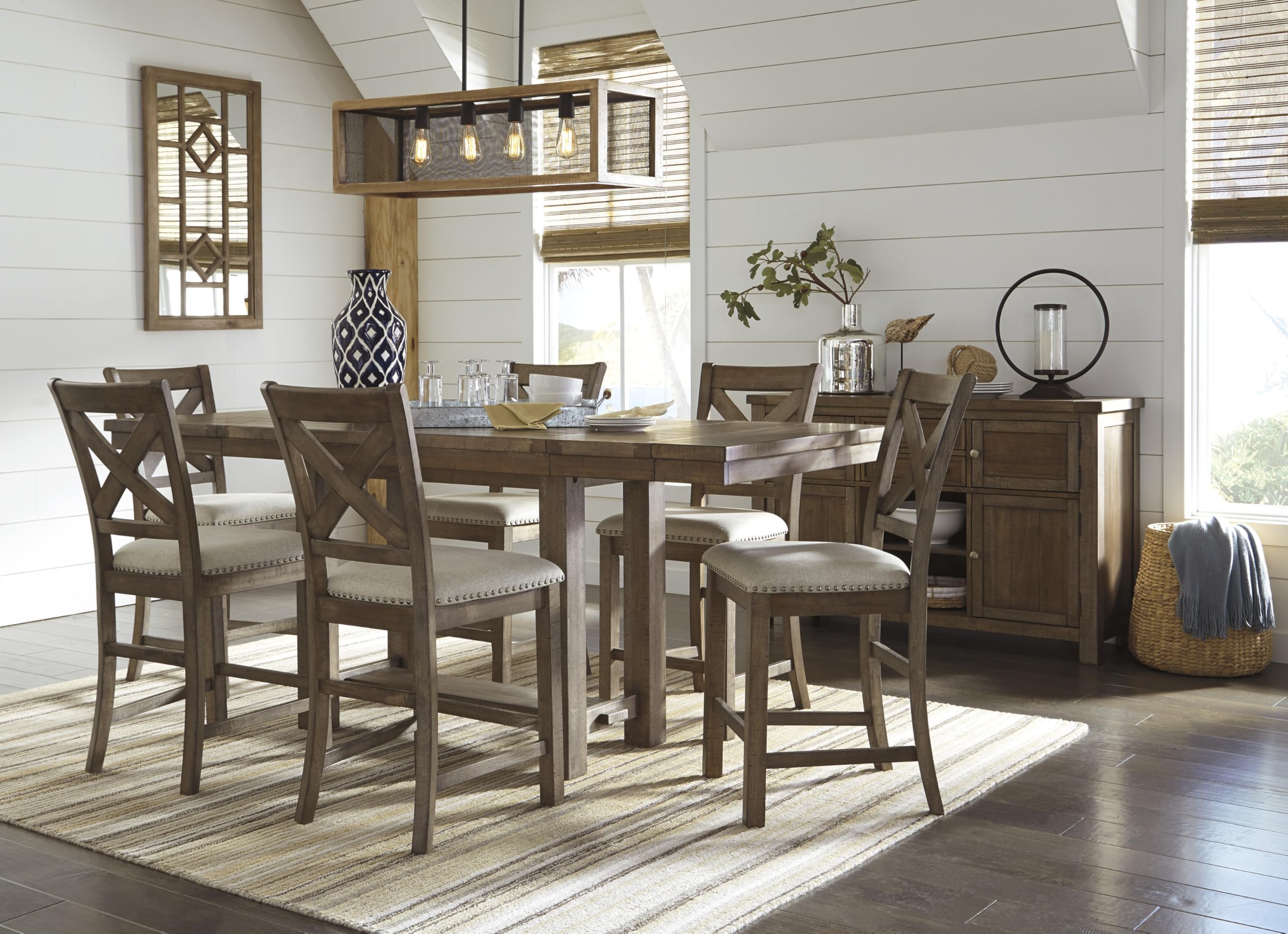 Upholstered Counter Height Barstool Set of 2