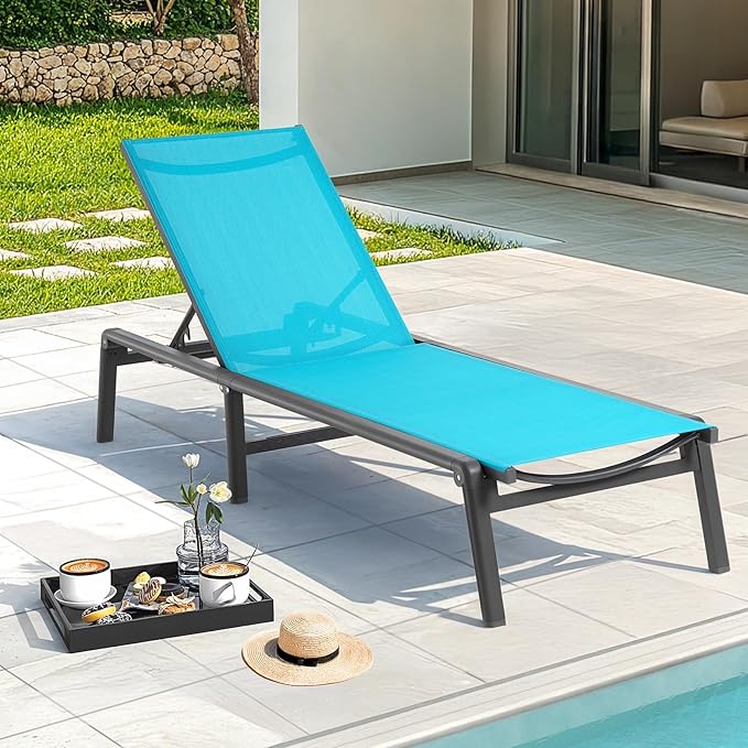Folding Aluminum Chaise Lounge Chair