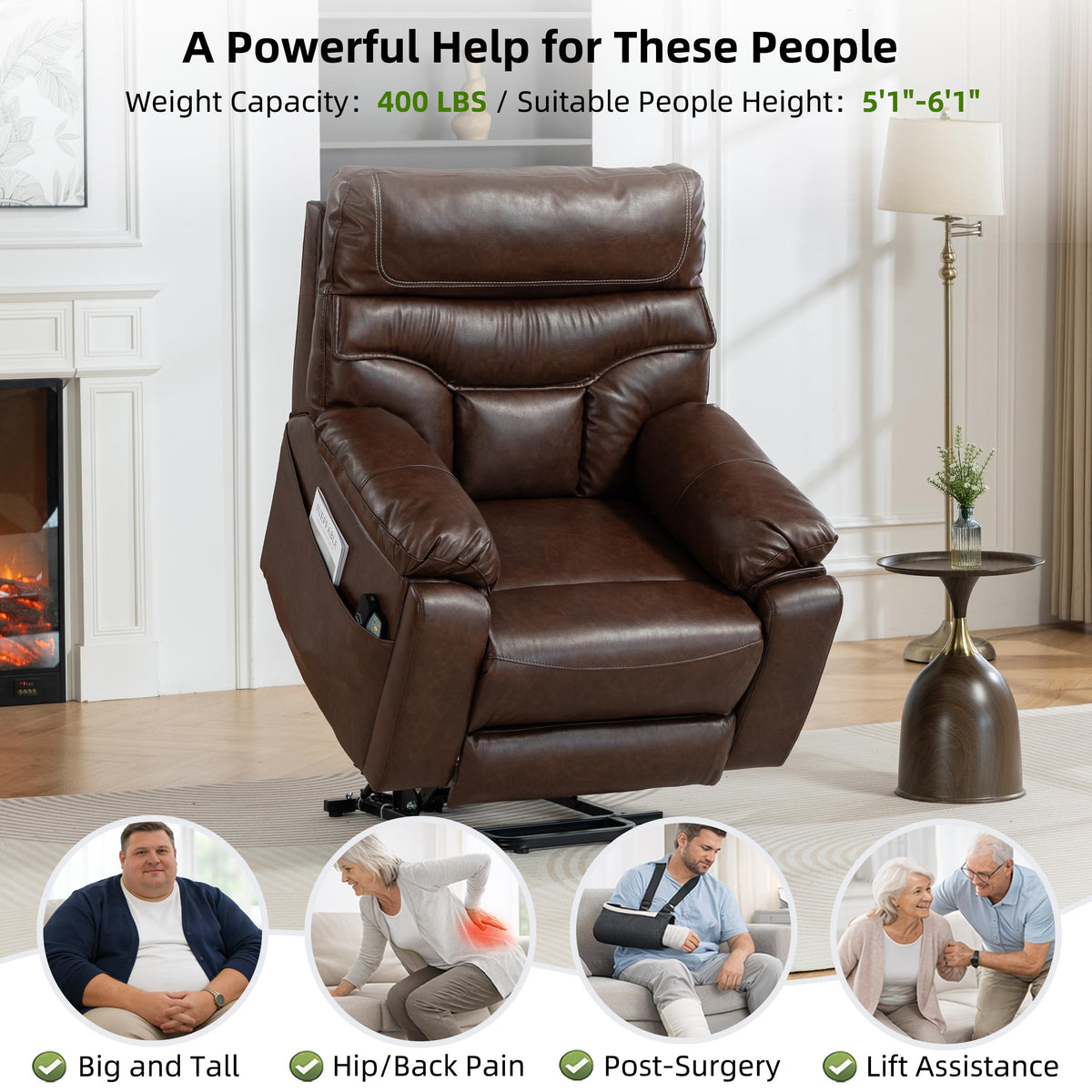 Oversized Power Lift Recliner