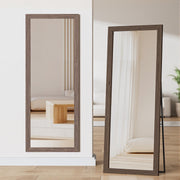 Full Length Floor Mirror with Wood Frame