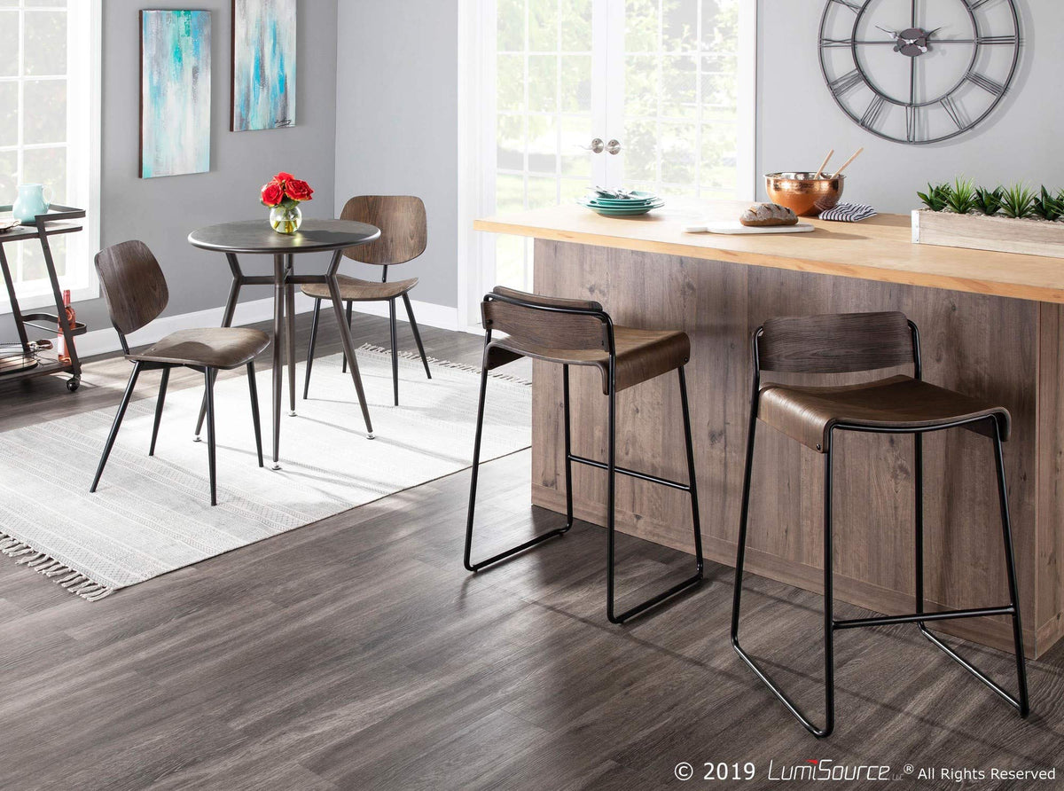 Round Industrial Dining Table
