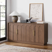67" Mid-Century Modern Sideboard Cabinet with Arched Doors