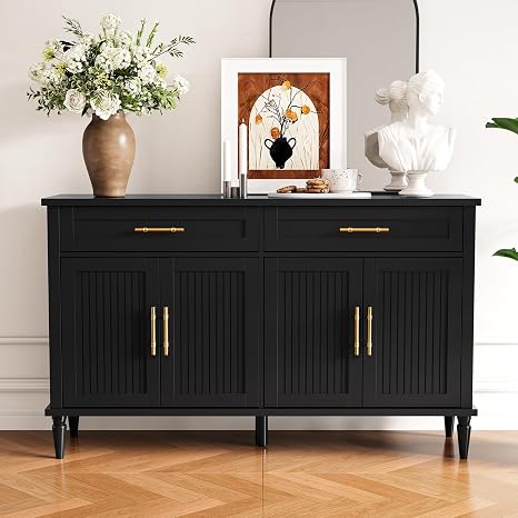 57-Inch Buffet Cabinet with 2 Drawers & 4 Doors