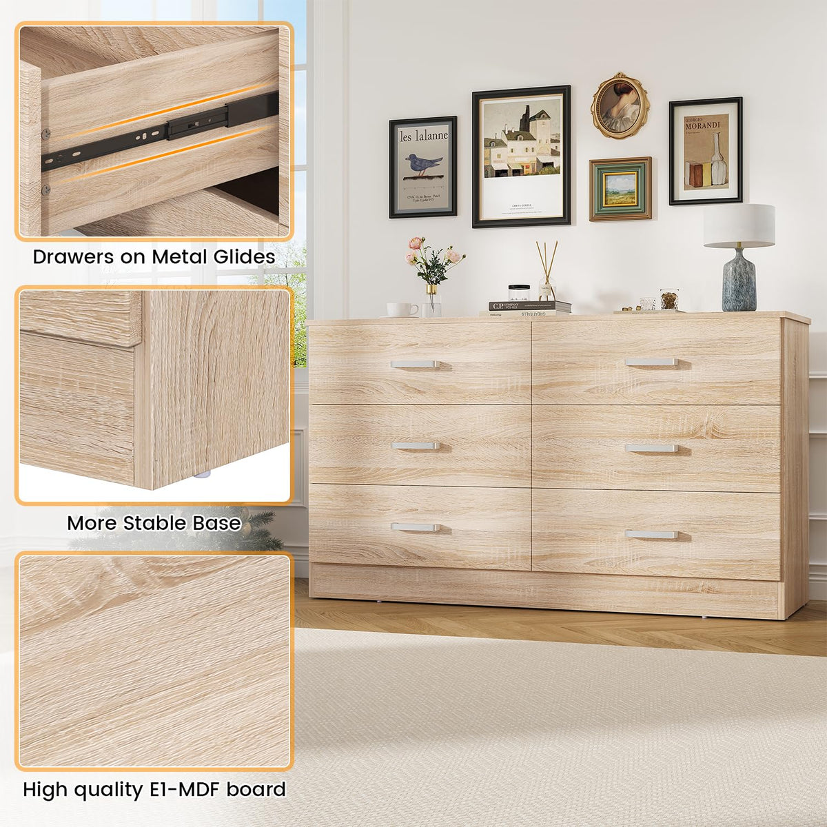 6-Drawer Double Dresser