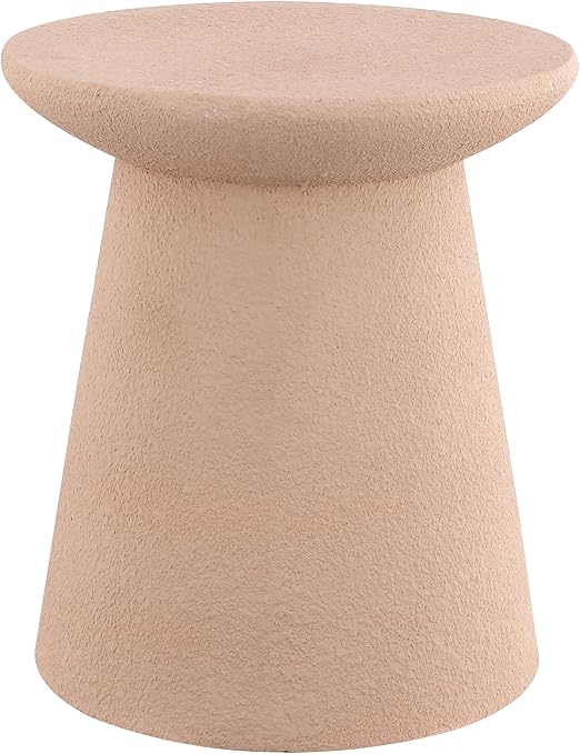 Poly-Resin Drum Pedestal Accent Table
