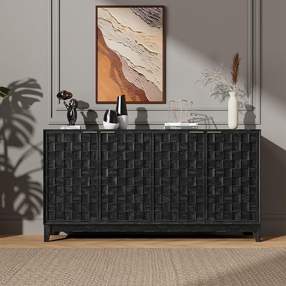 Walnut Checkerboard Sideboard