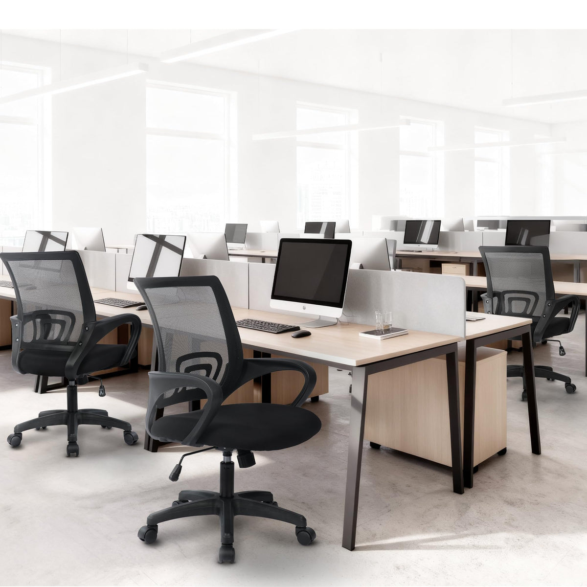 NEO CHAIR Office Computer Chair Gaming Mid-Back Mesh Desk Chair, Black