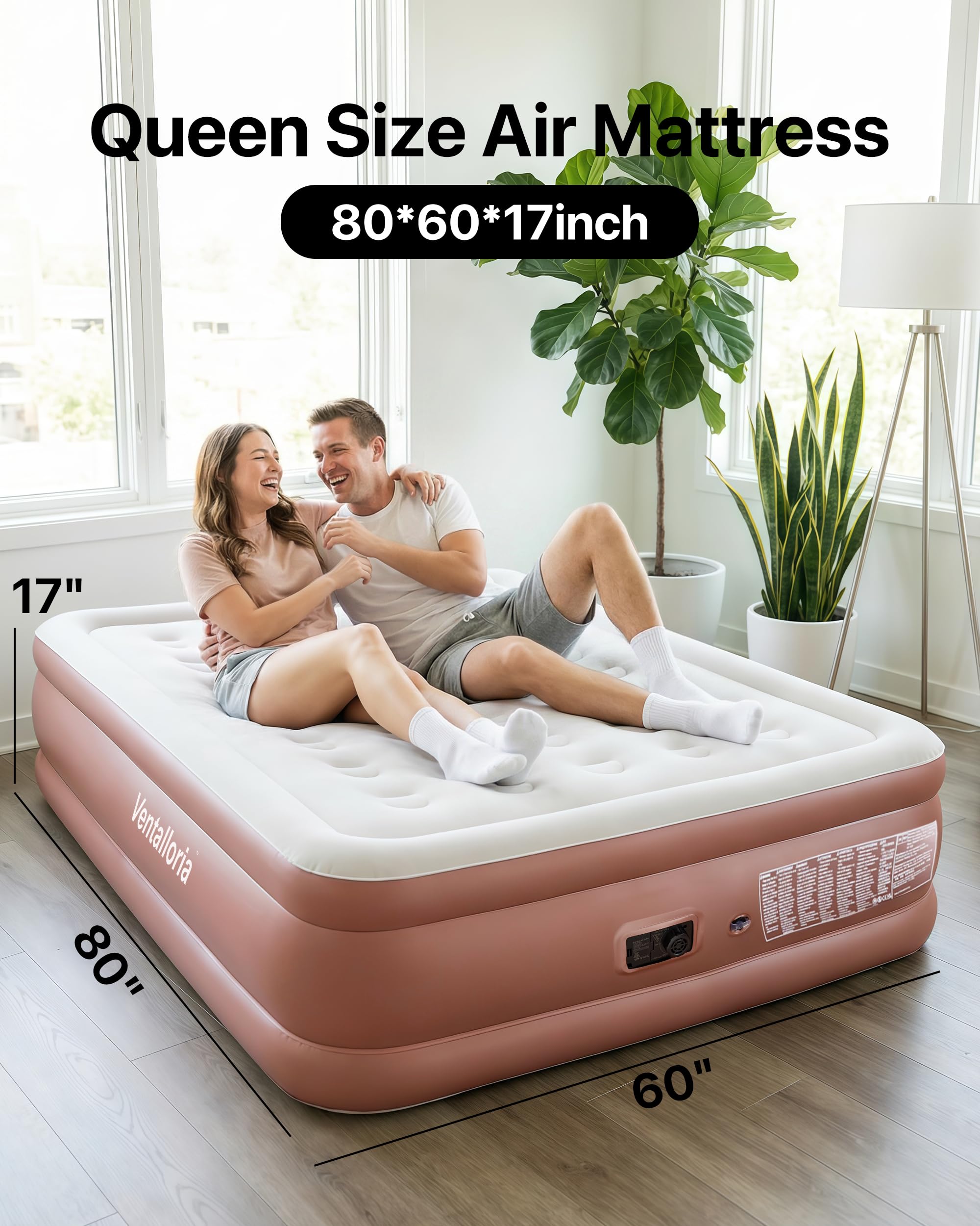 Queen Air Mattress with Built-In Pump