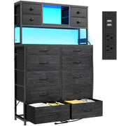 Dresser with LED Lights & Charging Station