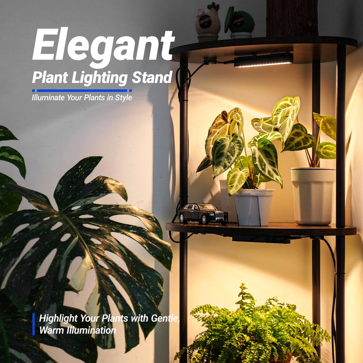 Barrina LS15 Corner Plant Stand with Grow Lights, 4-Tier, Full Spectrum