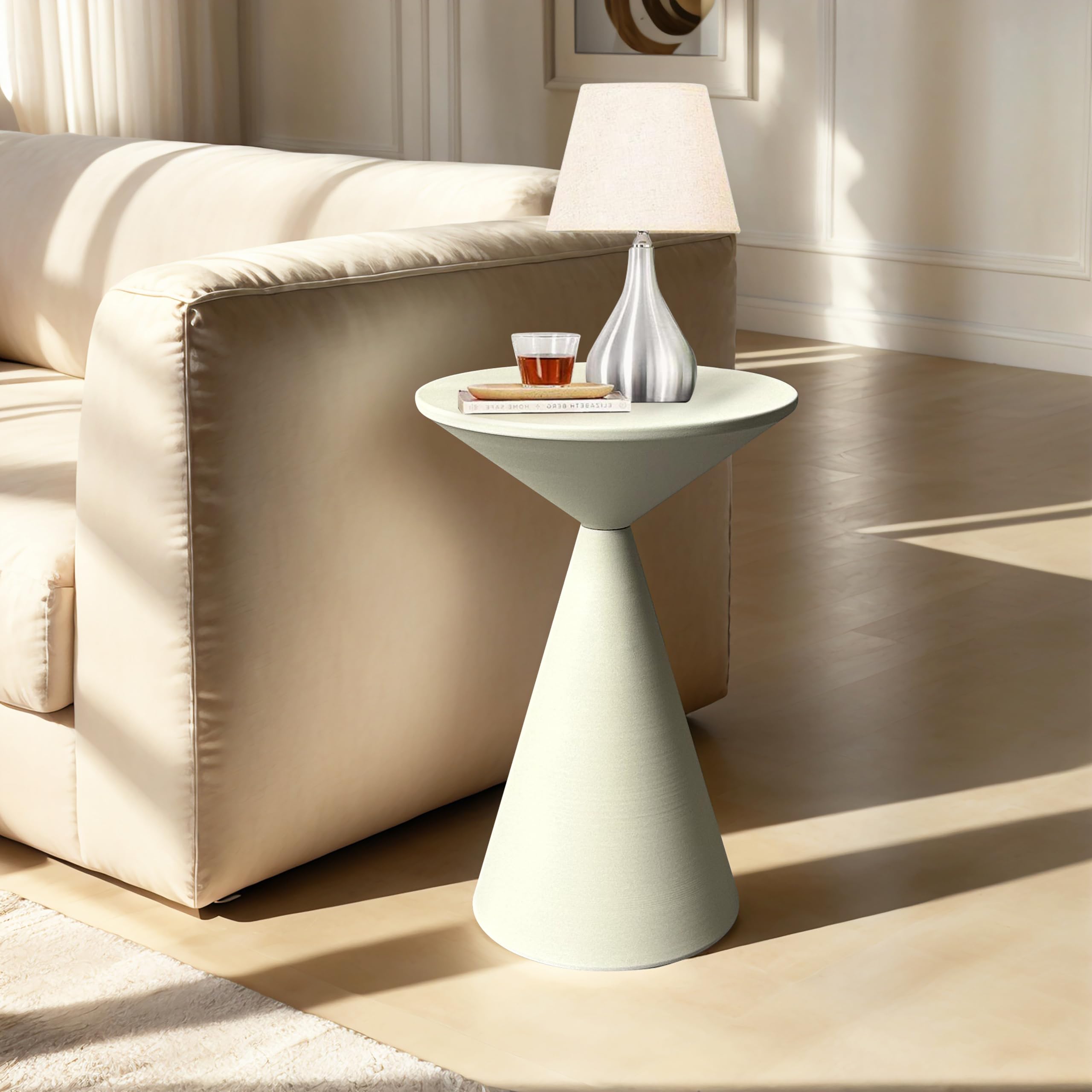 Round Metal Accent Side Table