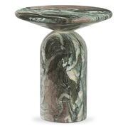 Round Faux Marble End Table