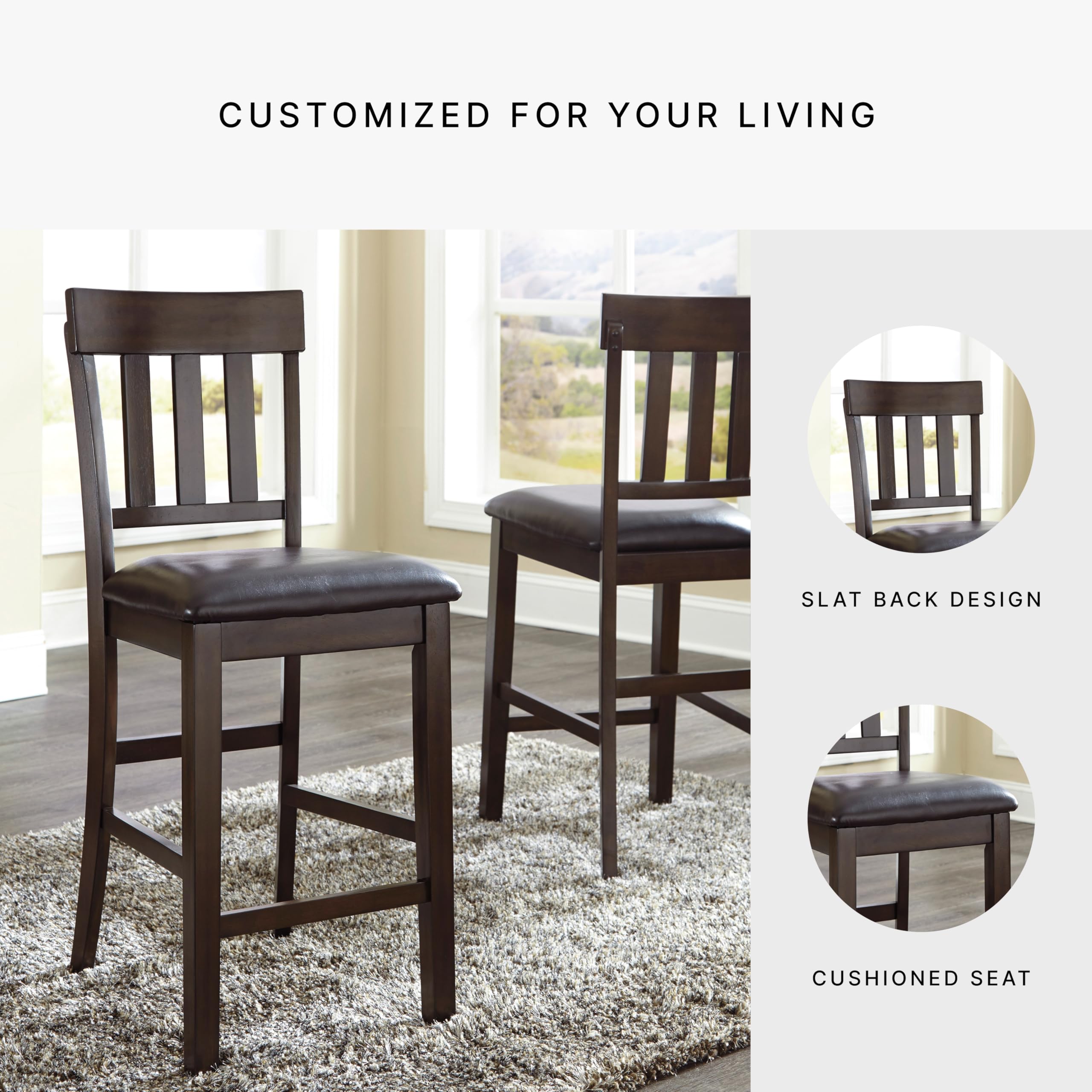 Upholstered Bar Stool Set of 2