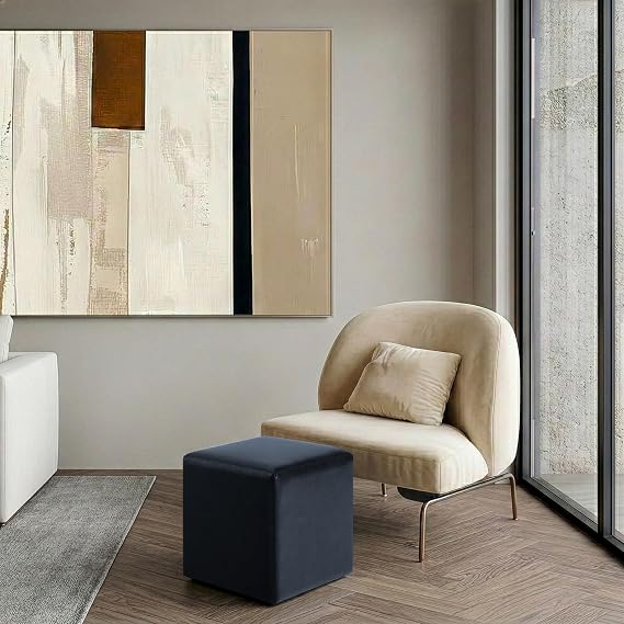 Square Cube Ottoman – Faux Leather