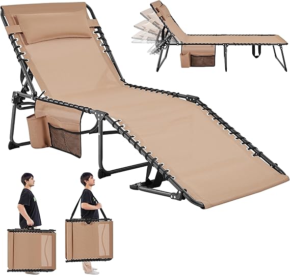 Outdoor Folding Tanning Lounge Chair