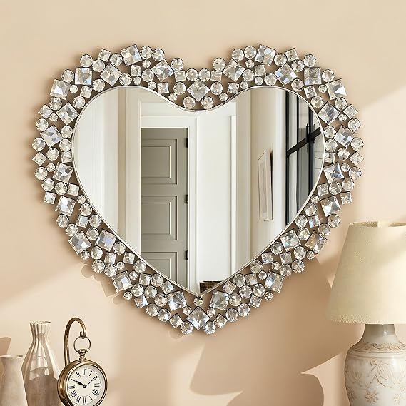 Round Crystal Wall Mirror
