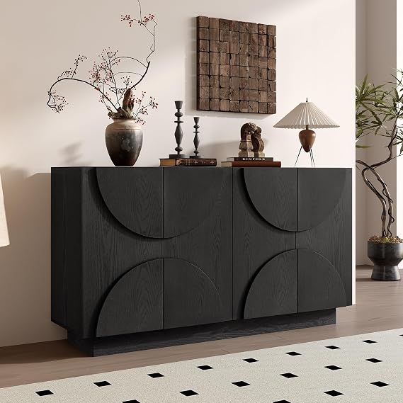 4-Door Wood Veneer Sideboard