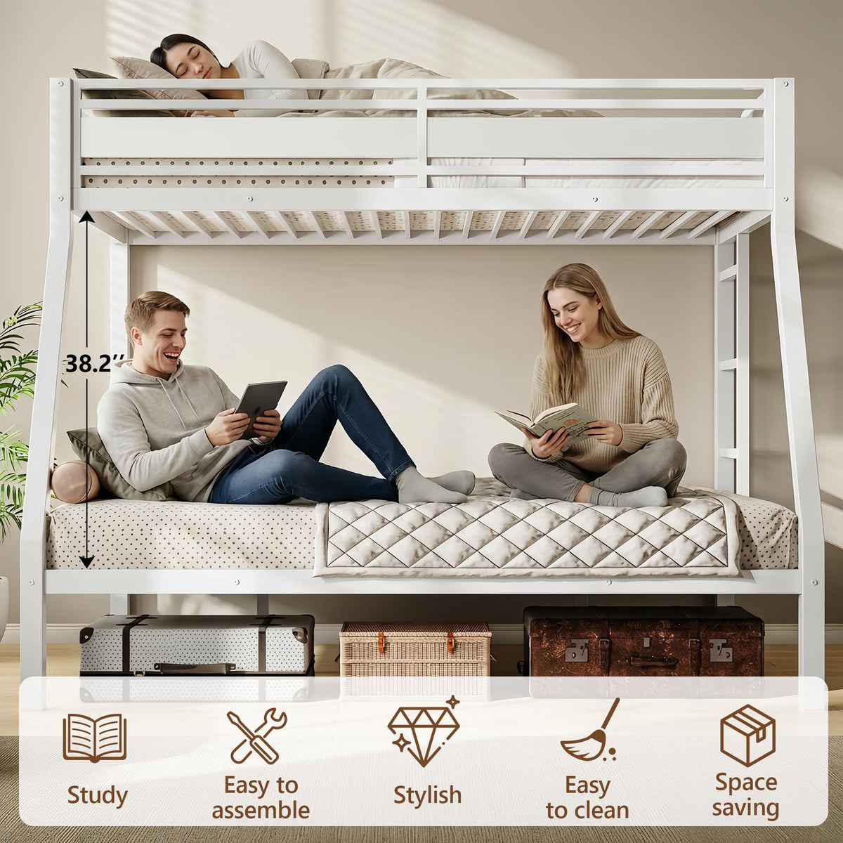 Twin Over Full Metal Bunk Bed