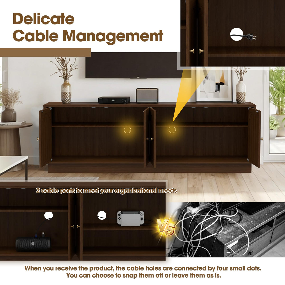 4-Piece Fluted Living Room Set