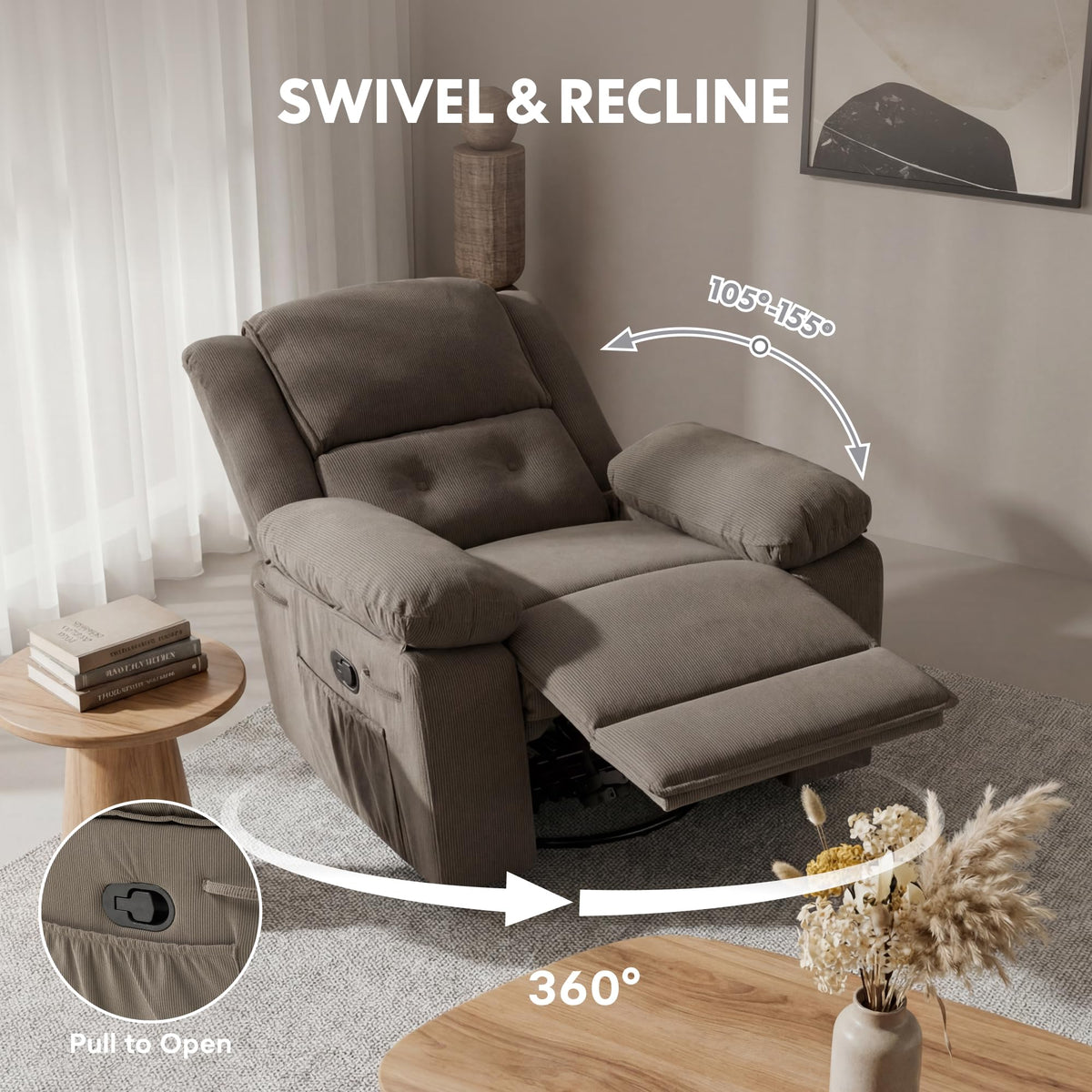 Swivel Rocker Massage Recliner