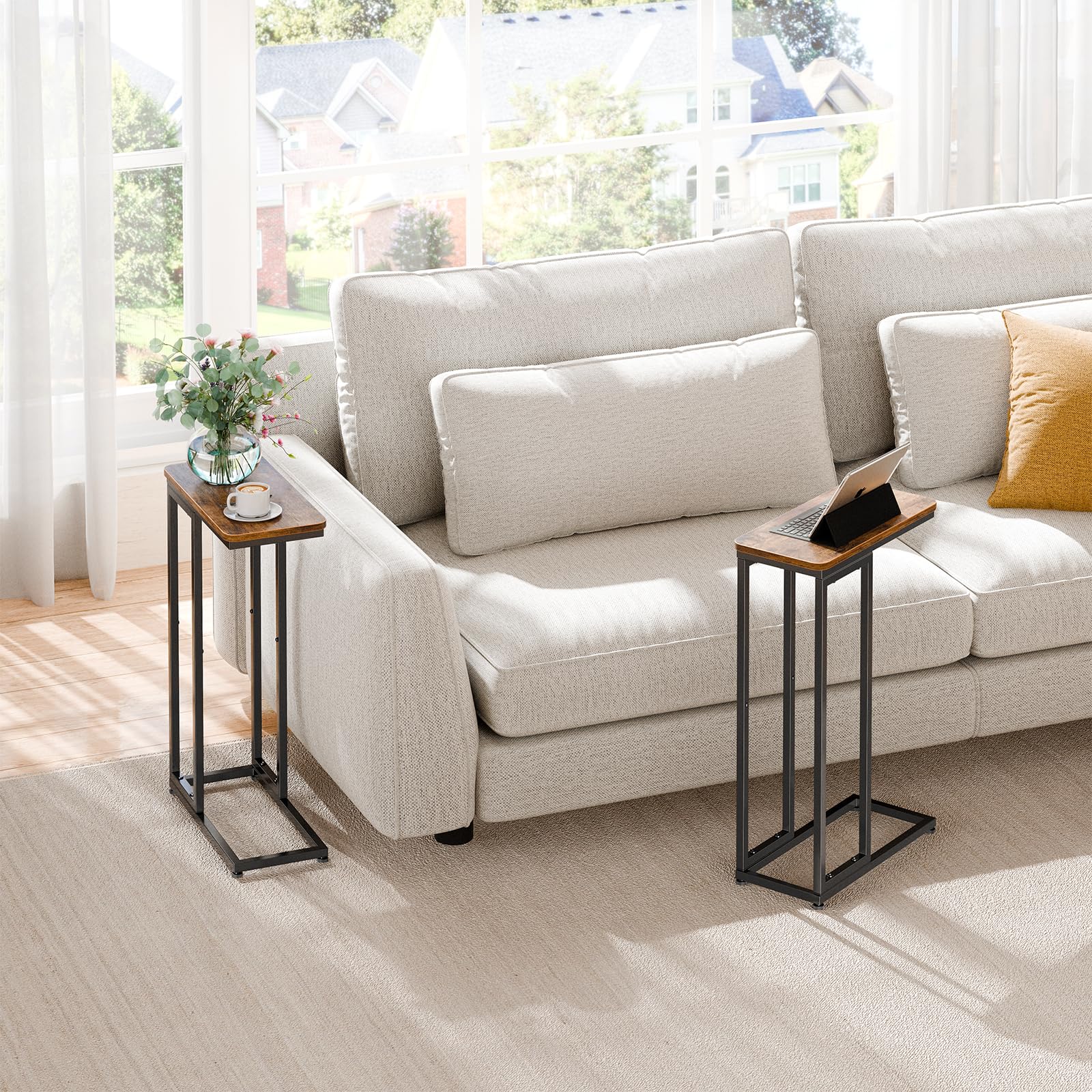 C-Shaped Side Table Set of 2