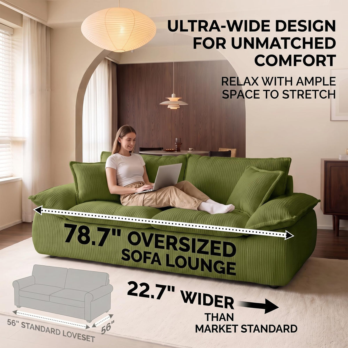 Oversized Loveseat Sofa