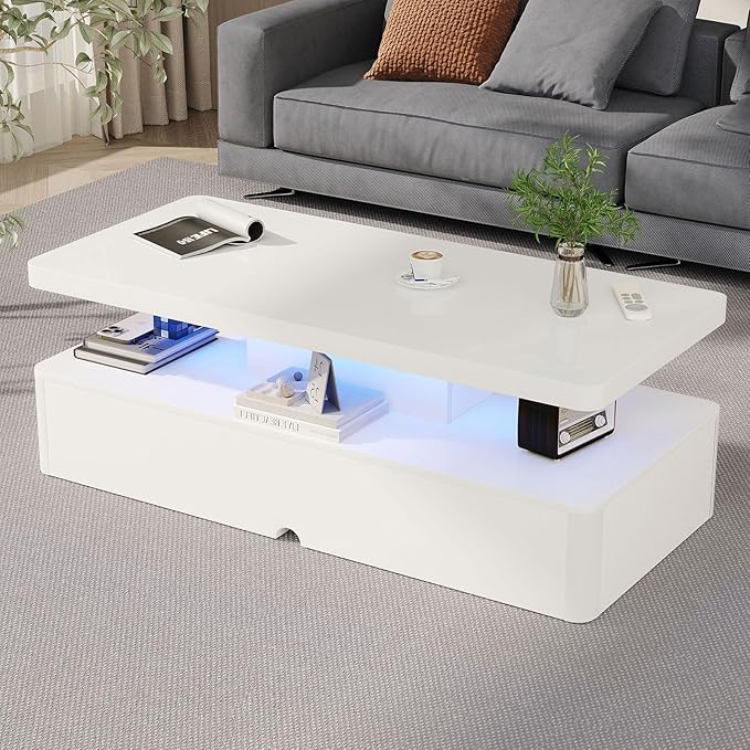 LED Coffee Table with Storage – 40" & 47"