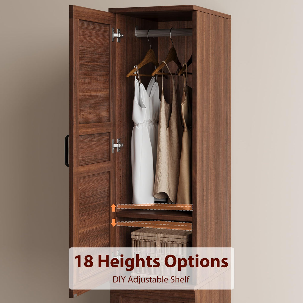 Walnut Two-Door Wardrobe