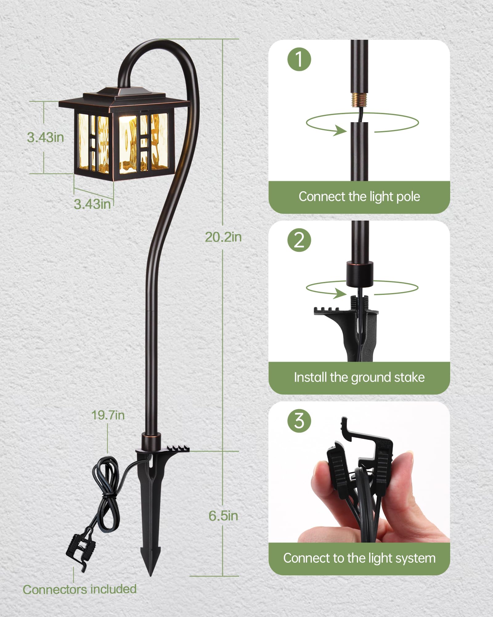 Low Voltage LED Pathway Lights – 4 Pack
