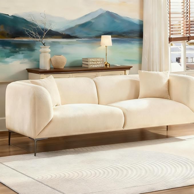 Modern Boucle 3-Seater Sofa