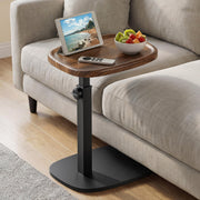 C-Shaped Side Table with Adjustable Height