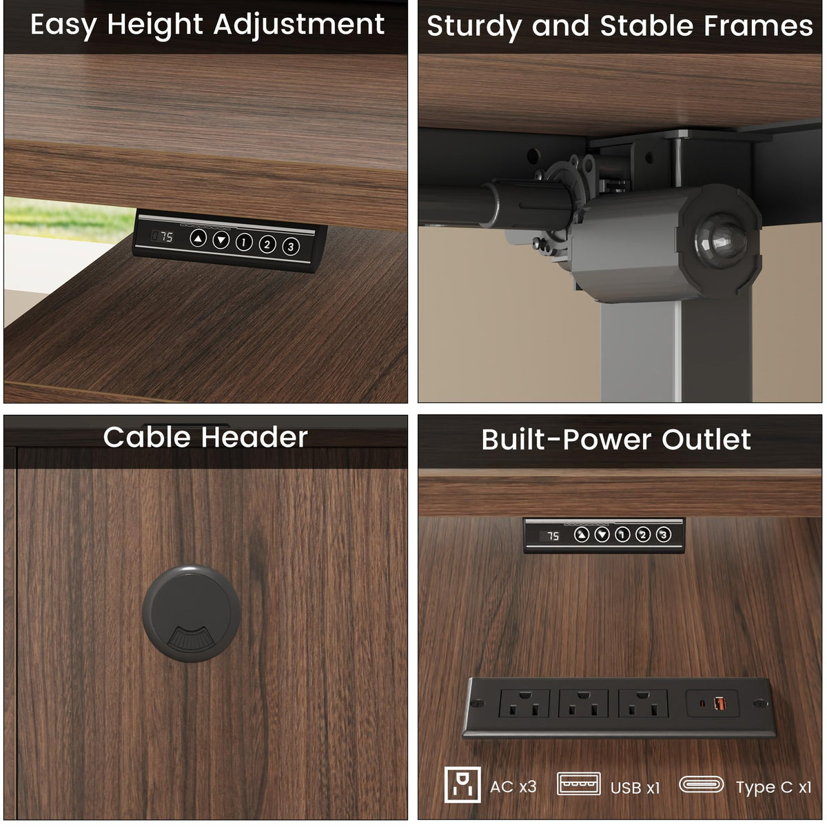 Electric Standing Desk with Storage