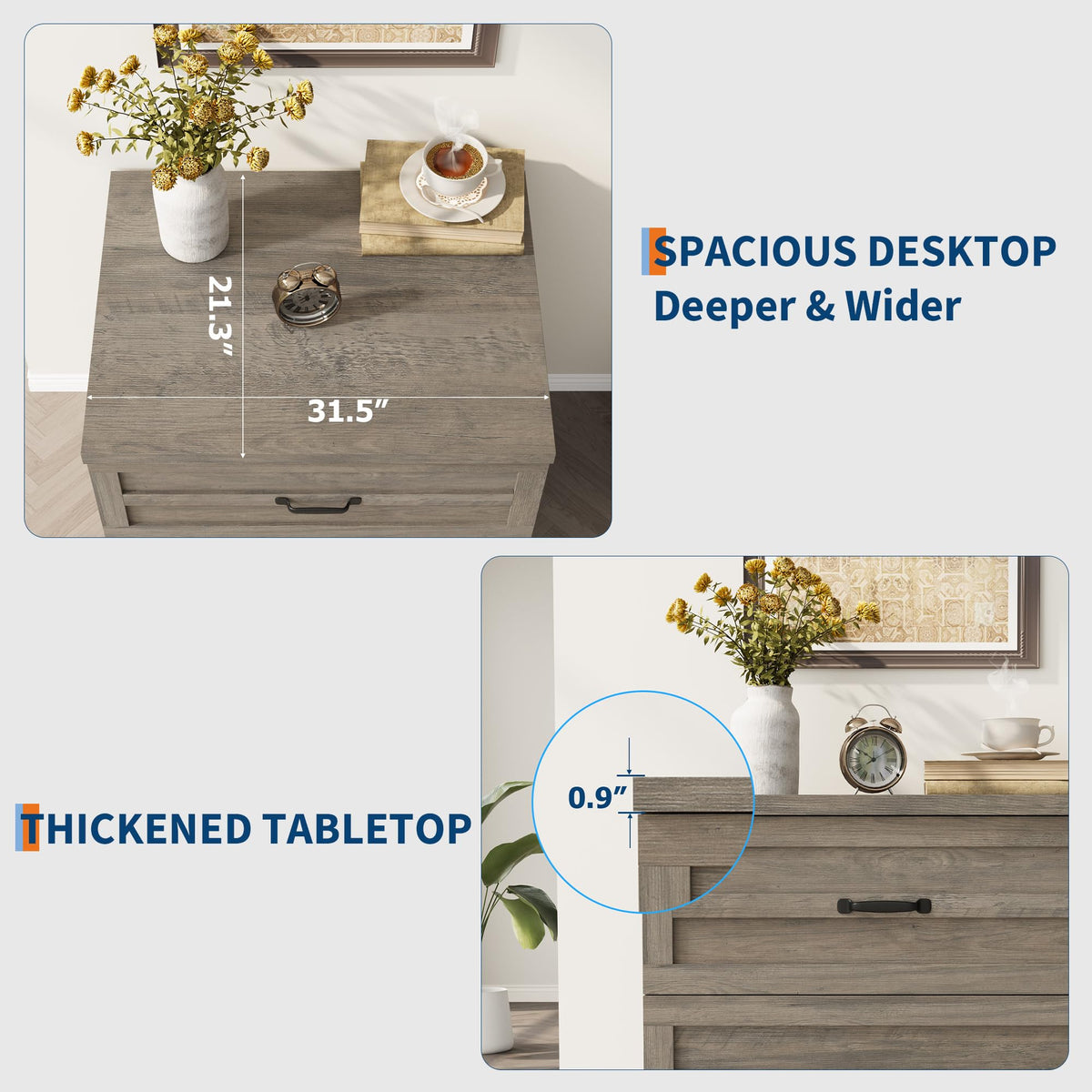 2-Drawer Farmhouse Lateral File Cabinet