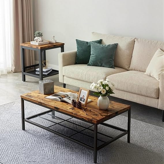 3-Piece Coffee Table Set with Metal Legs