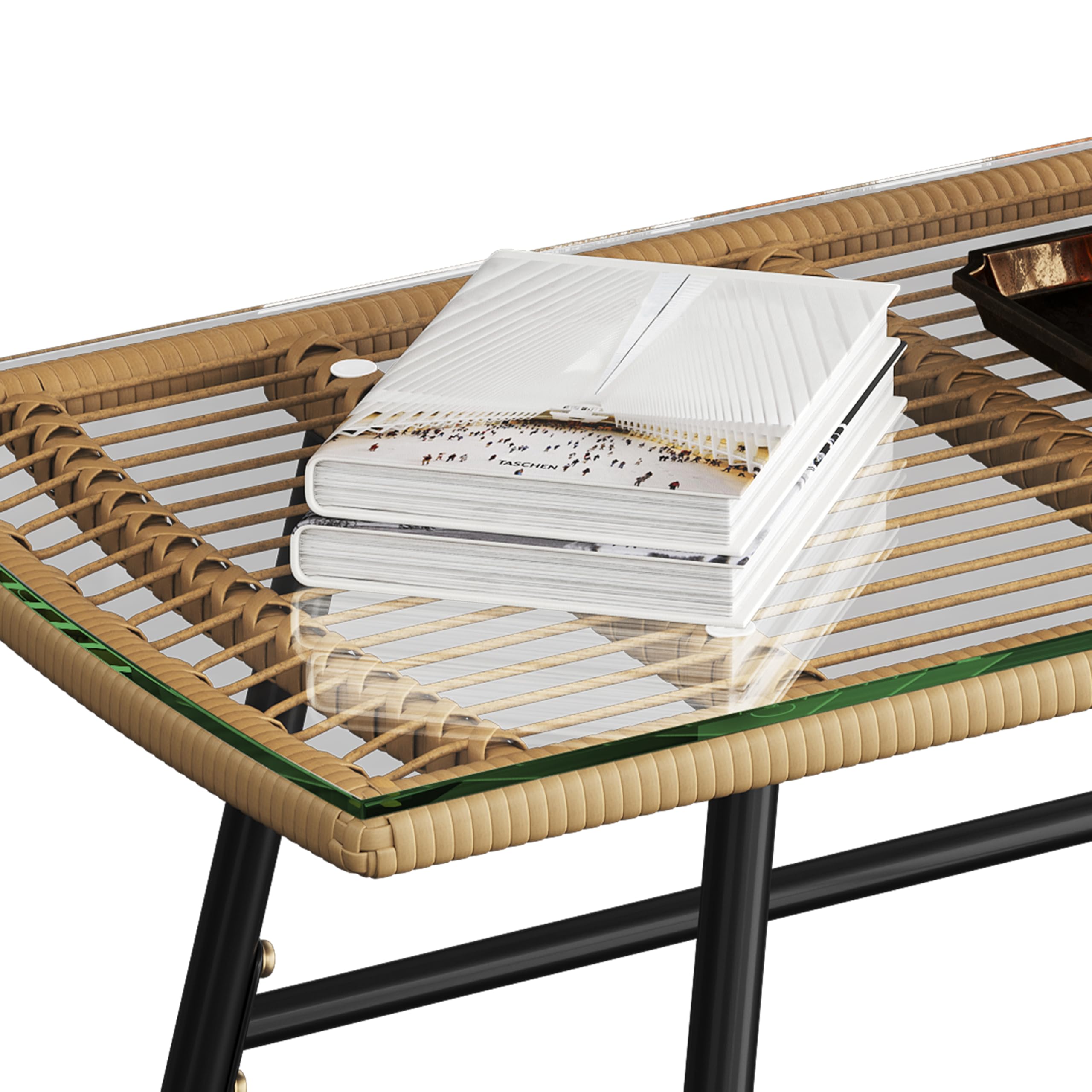 Wicker Patio Conversation Set with Cushions