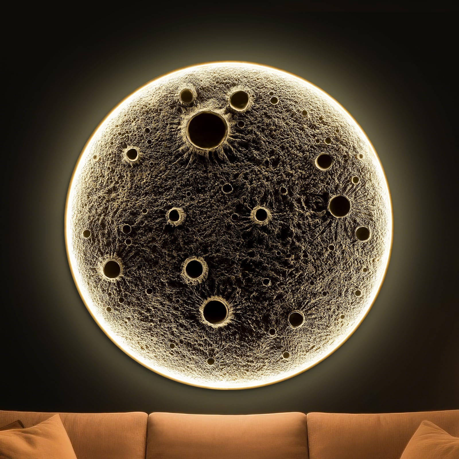 3D Moon Wall Sconce with Remote Control