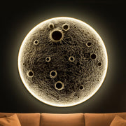 3D Moon Wall Sconce with Remote Control