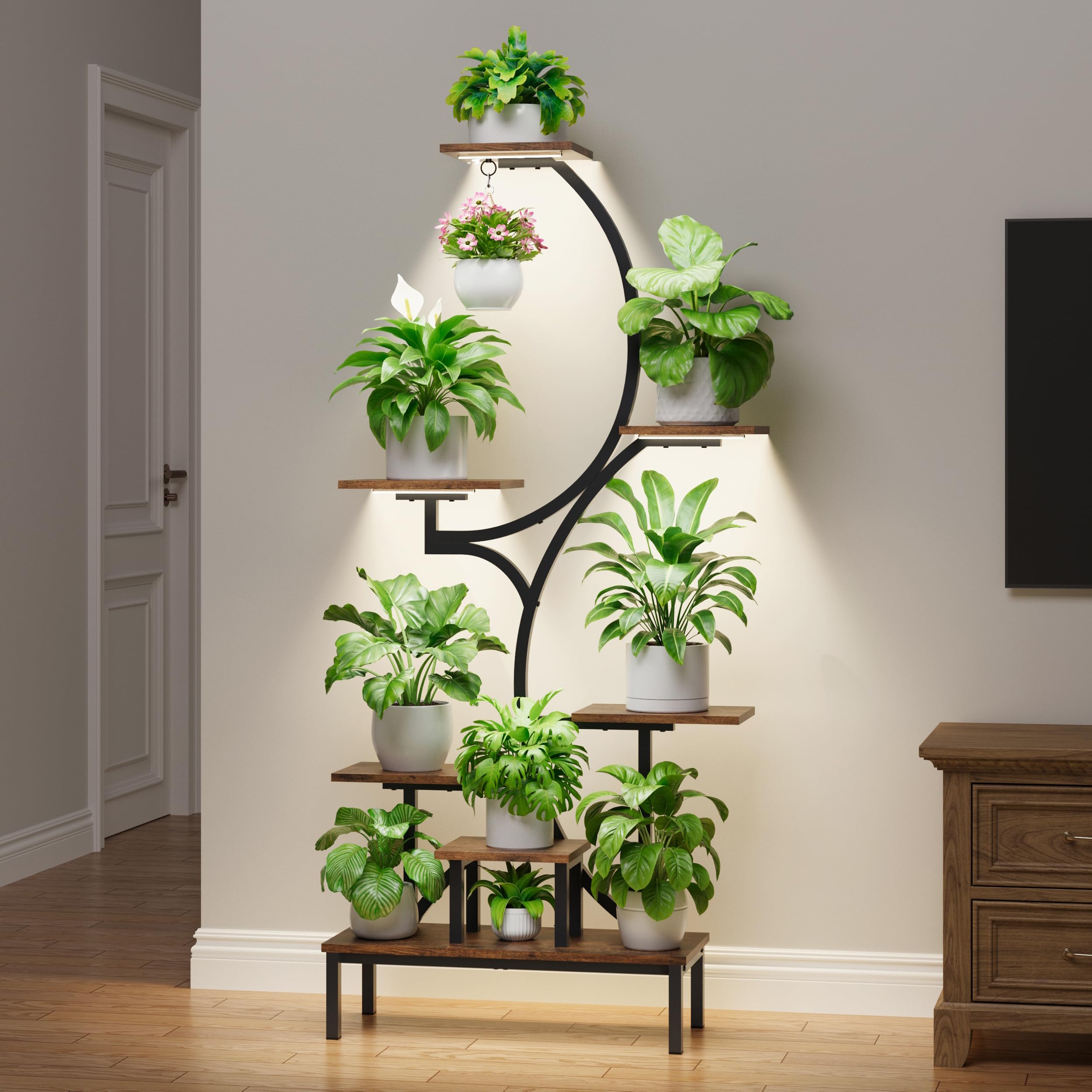 7-Tier Plant Stand with Grow Lights