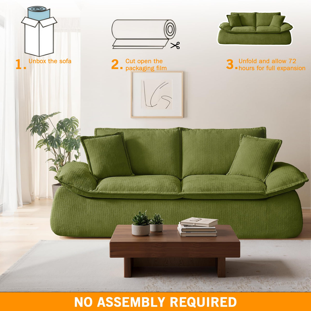 Chenille Boneless Loveseat