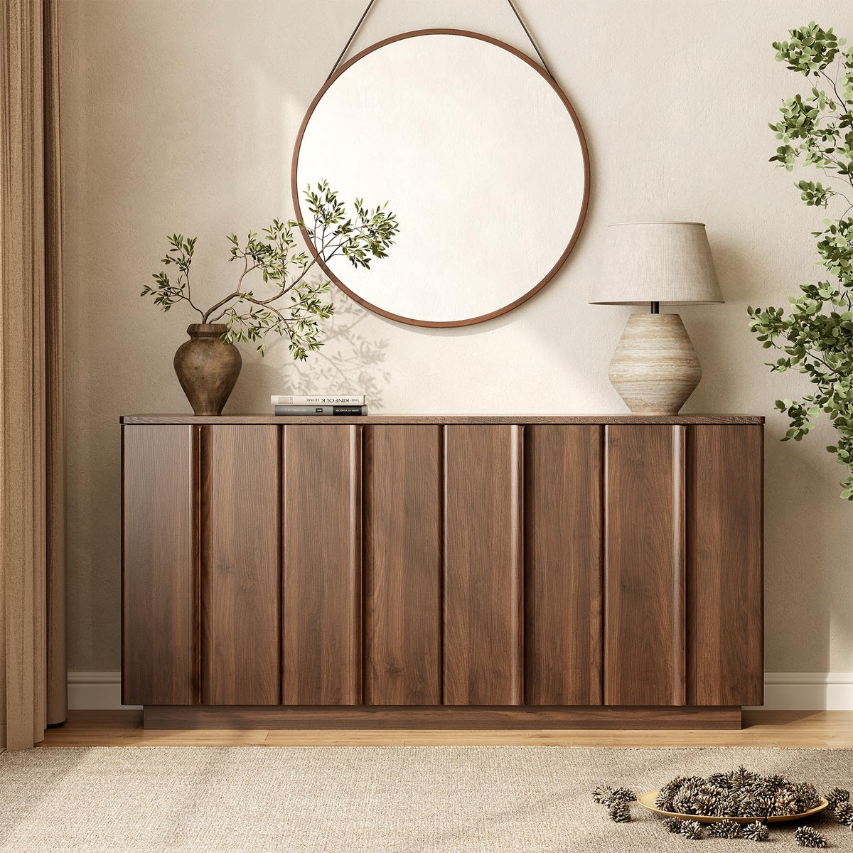 Fluted Walnut Sideboard