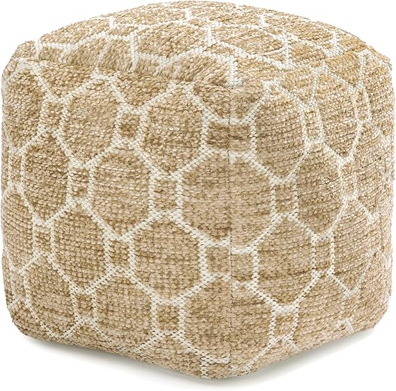 Pouf Ottoman Footrest – Square Floor Seating Pouf