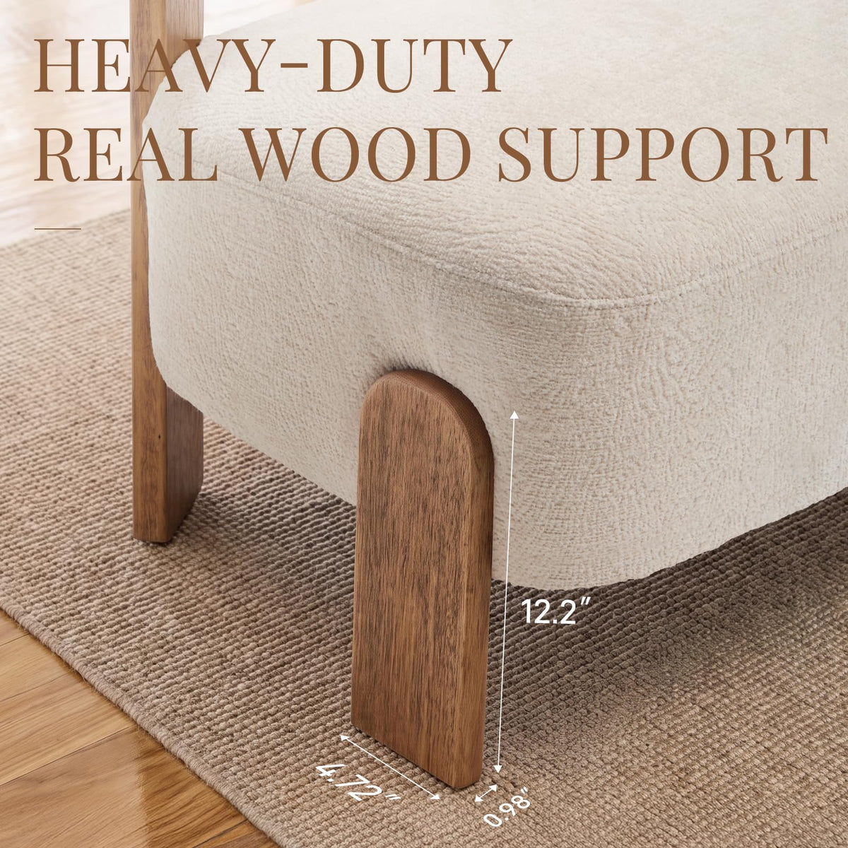 Upholstered Dining Bench with Backrest